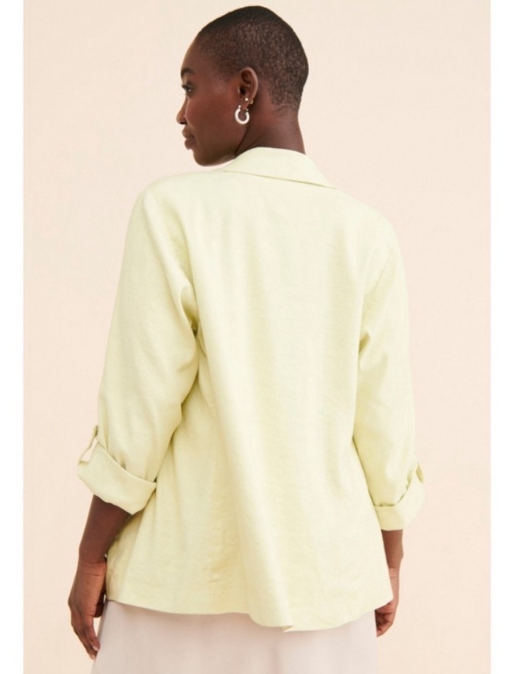 Anthropologie Maeve Linen Blend Oversized Blazer - Picture 2 of 16